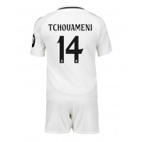 Real Madrid Aurelien Tchouameni #14 Replika babykläder Hemmaställ Barn 2024-25 Kortärmad (+ korta byxor)